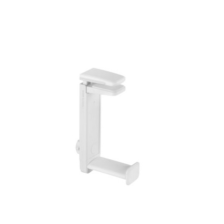 SOPORTE DE AURICULARES MARS GAMING MHH2 WHITE INSTALACION POR DEBAJO O ENCIMA DE LA MESA ROTACION 36