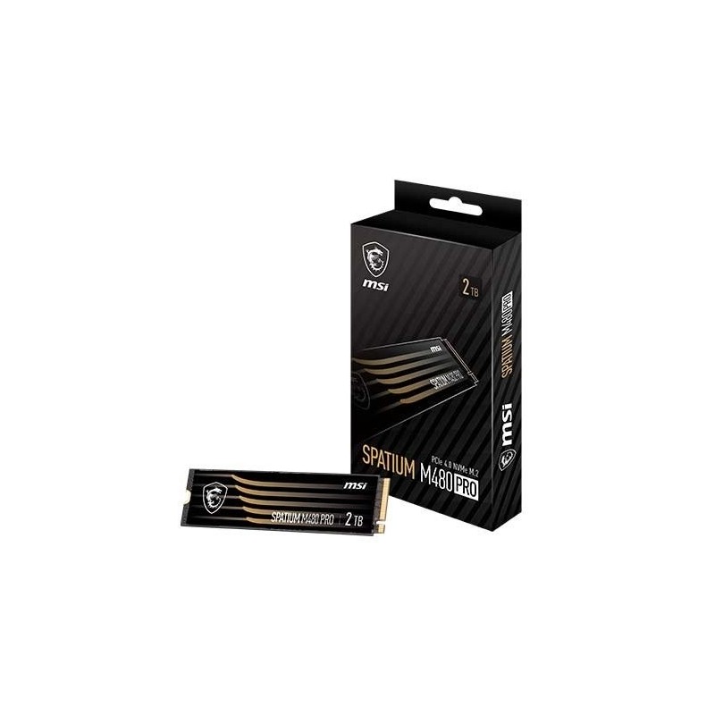 Disco duro interno solido ssd msi spatium m480 m2 nvme 2tb pcie4