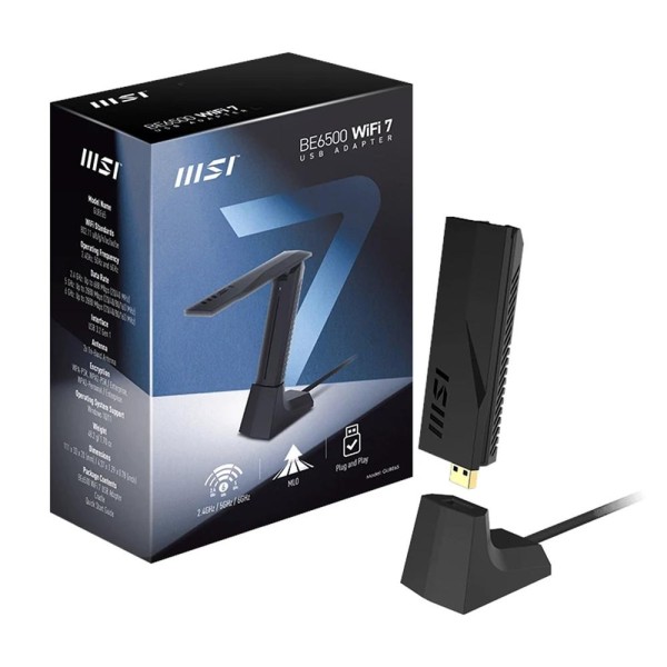 Adaptador wifi7 usb msi gube65 be6500