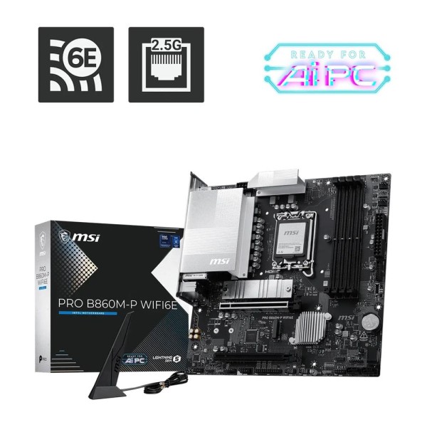 Placa base msi pro b860m - p wifi6e lga 1851 matx - 4x ddr5