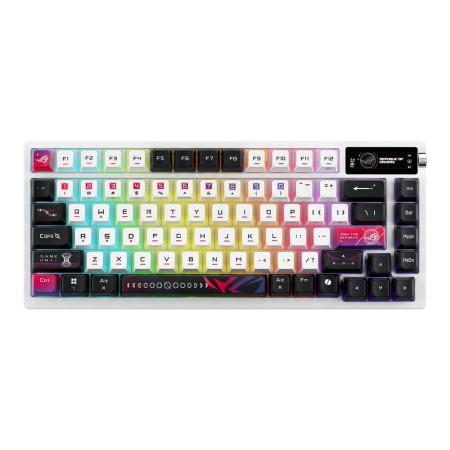 Teclado gaming asus rog azoth nx inalambrico rgb blanco ingles