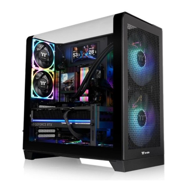 Caja ordenador gaming thermaltake view 390 air atx cristal templado negra