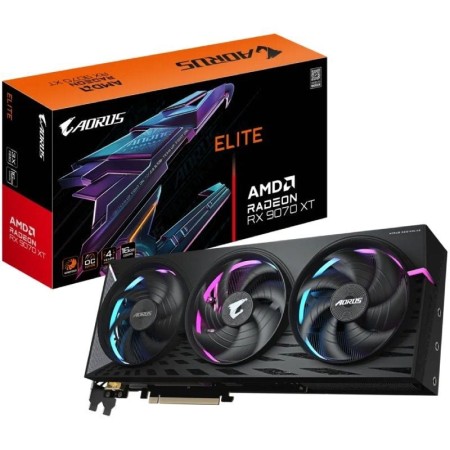 Tarjeta Gráfica Gigabyte AORUS Radeon RX 9070 XT Elite/ 16GB GDDR6