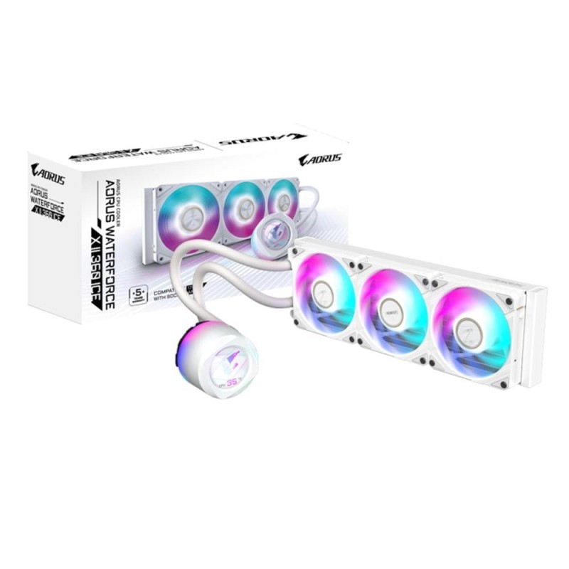 Kit refrigeracion liquida gigabyte aorus waterforce 360 argb blanco