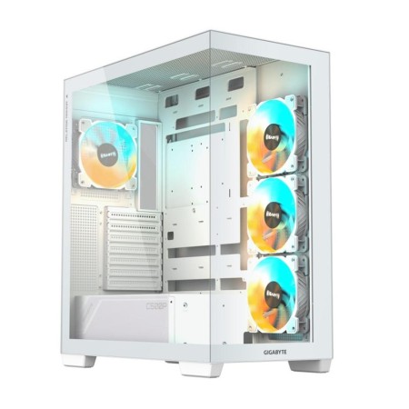 Caja ordenador gaming gigabyte c500 atx cristal templado blanca