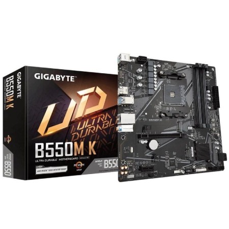 Placa Base Gigabyte B550M K Socket AM4/ DDR4/ PCIe 4.0/ Micro ATX