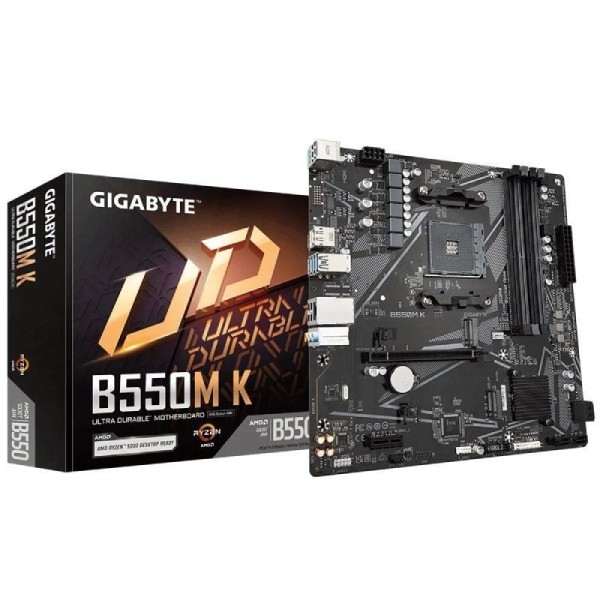 Placa Base Gigabyte B550M K Socket AM4/ DDR4/ PCIe 4.0/ Micro ATX
