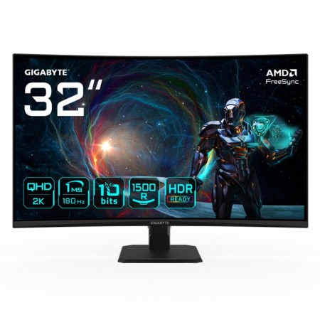 Monitor curvo gaming gigabyte gs32qca 31.5 pulgadas qhd 180hz