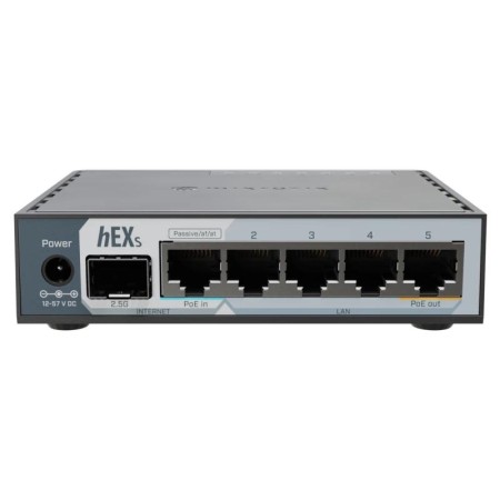 Mikrotik E60iUGS hEX Router 5xGbE PoE-I/O 1x2.5SFP