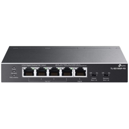Switch TP-Link TL-SG1005P-PD 5 Puertos/ RJ-45 1/ 2.5Gbps PoE