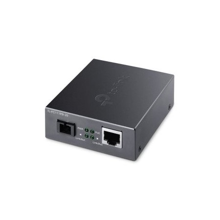 CONVERTIDOR DE FIBRA TP-LINK FC111PB-20 SINGLE-MODE SC WDM BIDIRECCIONAL DE 1P RJ45 10/100 PoE A 1P