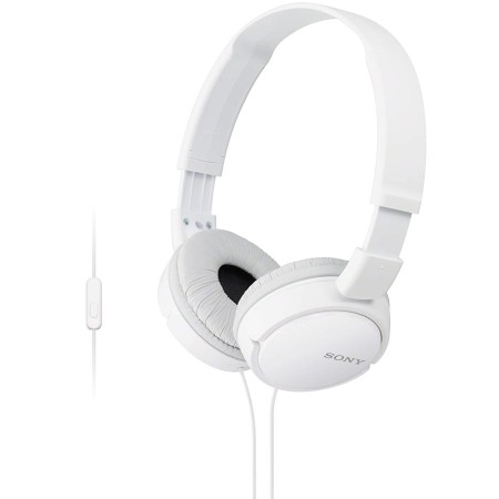 Auriculares sony mdrzx110apw - blanco - pleglable - microfono