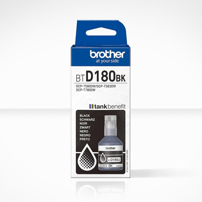 Botella tinta brother btd180bk negra 5000 paginas