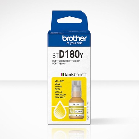 Botella tinta brother btd180y amarilla 5000 paginas