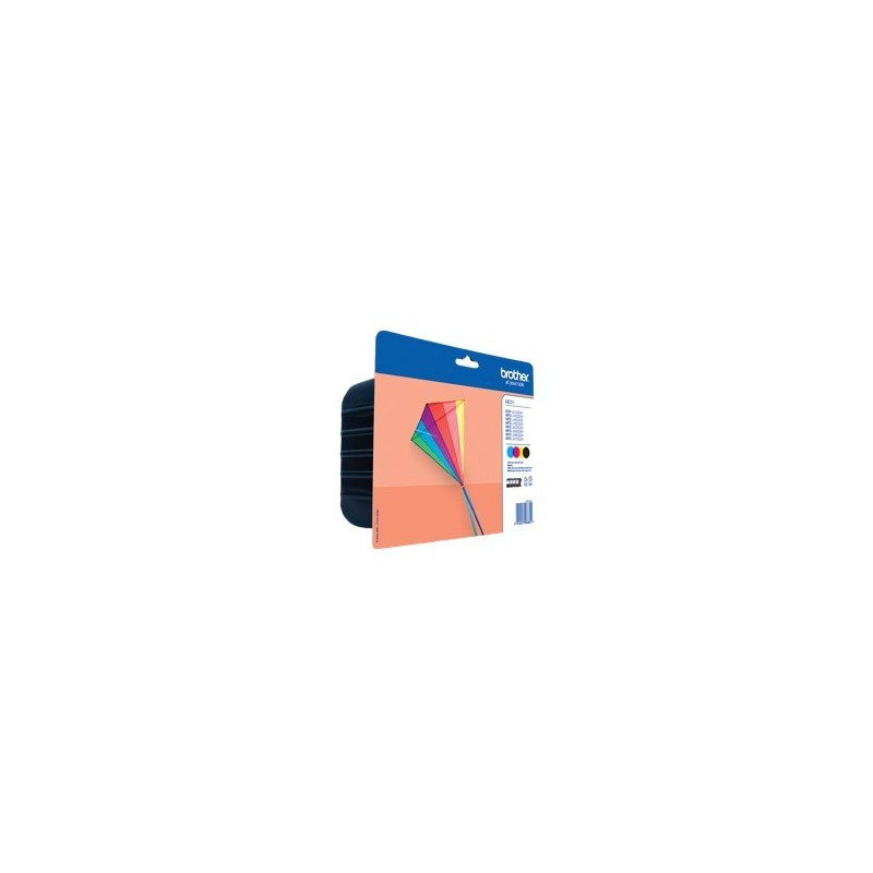 Pack cartuchos tinta brother lc223valbp negro cian magenta amarillo 550 paginas