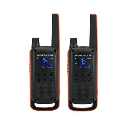 Walkie talkie motorola tlkr - t82 negro packs 2 pmr446 - 10km - 16 canales - clip cinturon