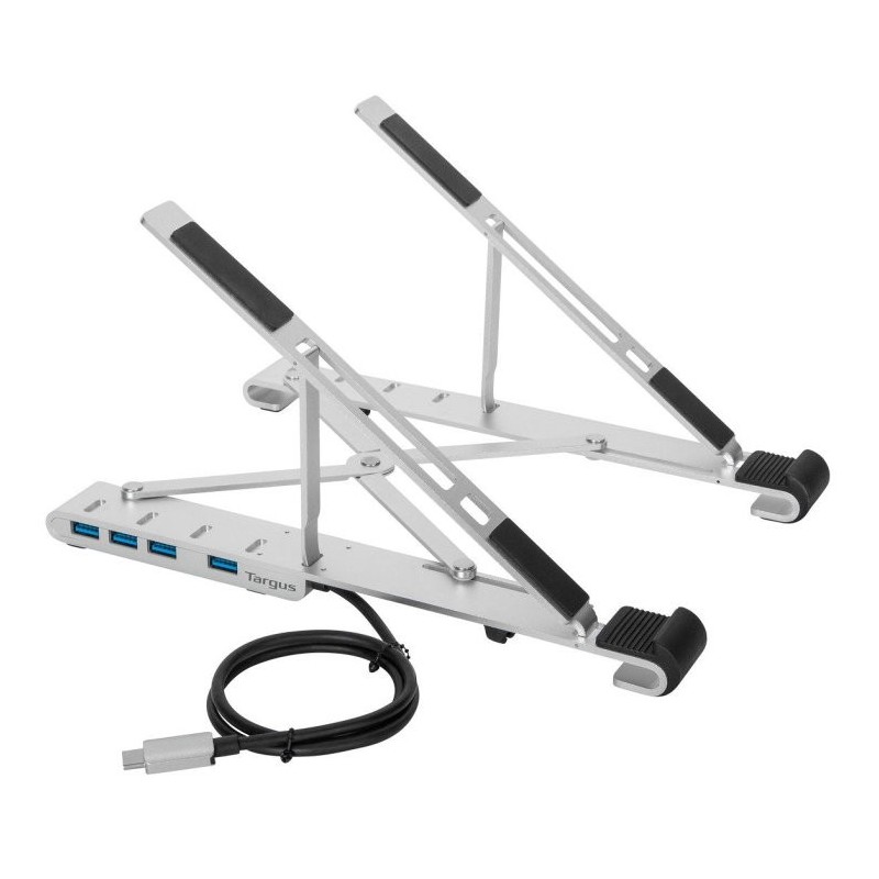Base para portatil targus con hub integrado 4x usb - a plata