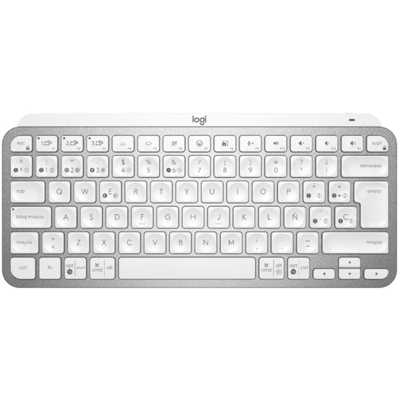 Teclado logitech mx keys gris palido wireless inalambrico español bateria