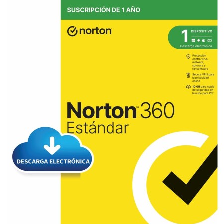 Antivirus norton 360 standard 10gb español 1 usuario 1 dispositivo 1 año esd electronica drmkey gum