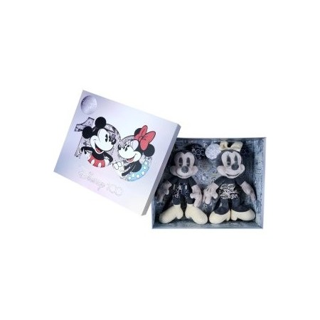 JUGUETE SIMBA TOYS EDICION COLECCIONISTA PELUCHE MICKEY Y MINNIE MOUSE CAJA DE REGALO Y NUMERO DE SE