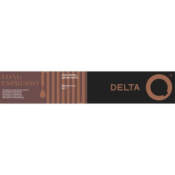 Cápsula Delta Delta Q-Long Espresso para cafeteras Delta/ Caja de 10