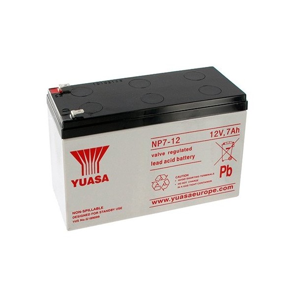 Bateria yuasa np7 - 12l compatible para sais 7ah 12v acido - plomo