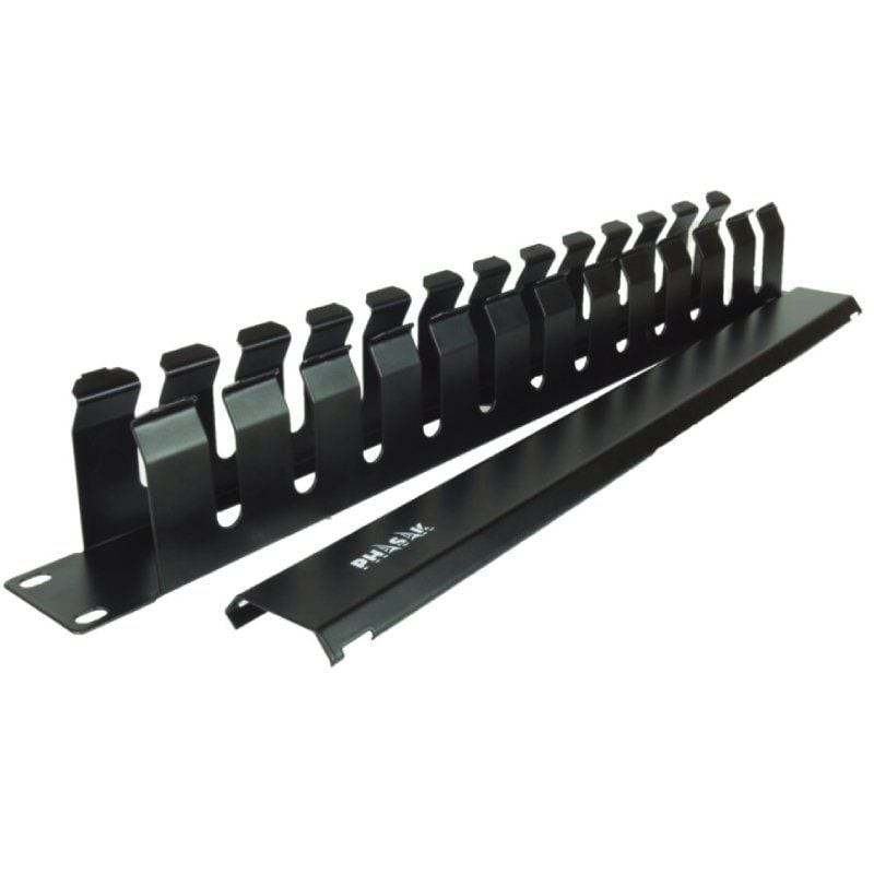 Panel Guía Cables con Tapa para Rack 19″ Phasak PA 5095/ Altura 1U