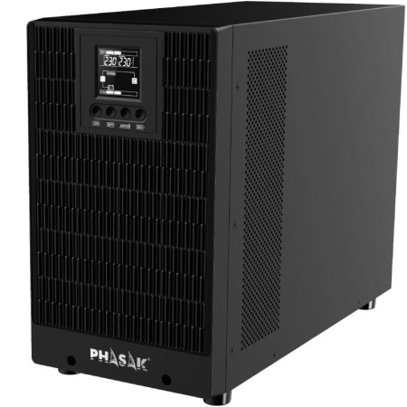SAI Online Phasak 3000 VA Online LCD/ 3000VA-3000W/ 4 Salidas/ Formato Torre