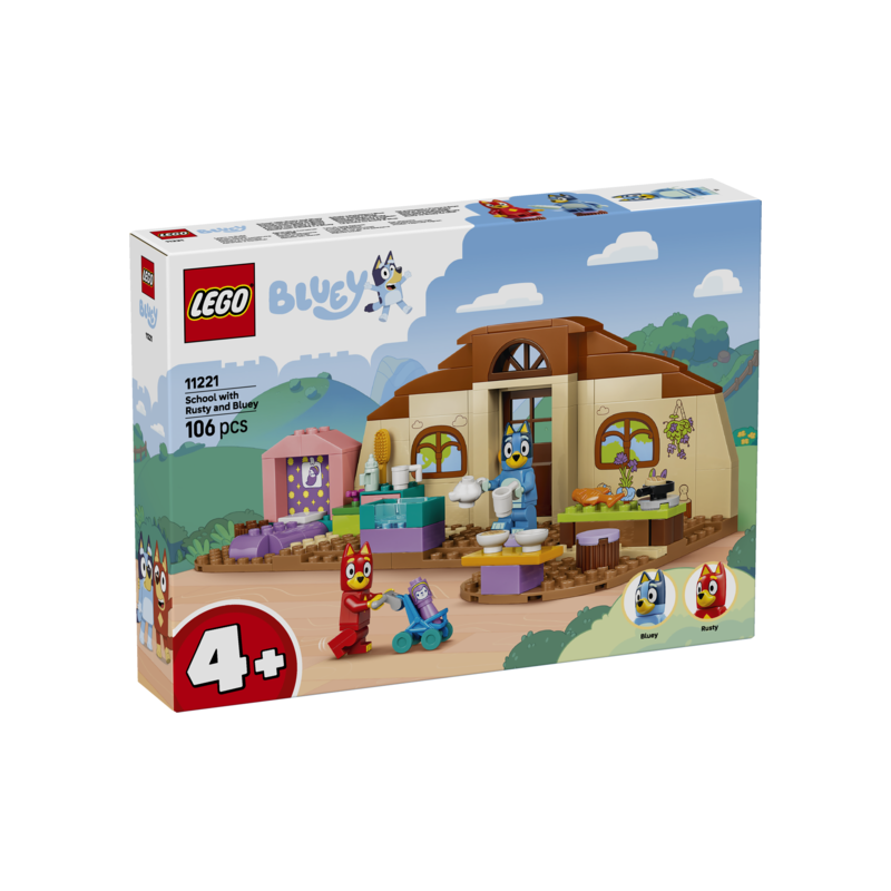 Lego escuela con rusty y bluey