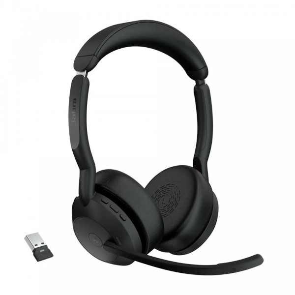 Auriculares jabra evolve2 55 ms stereo inalambrico negro