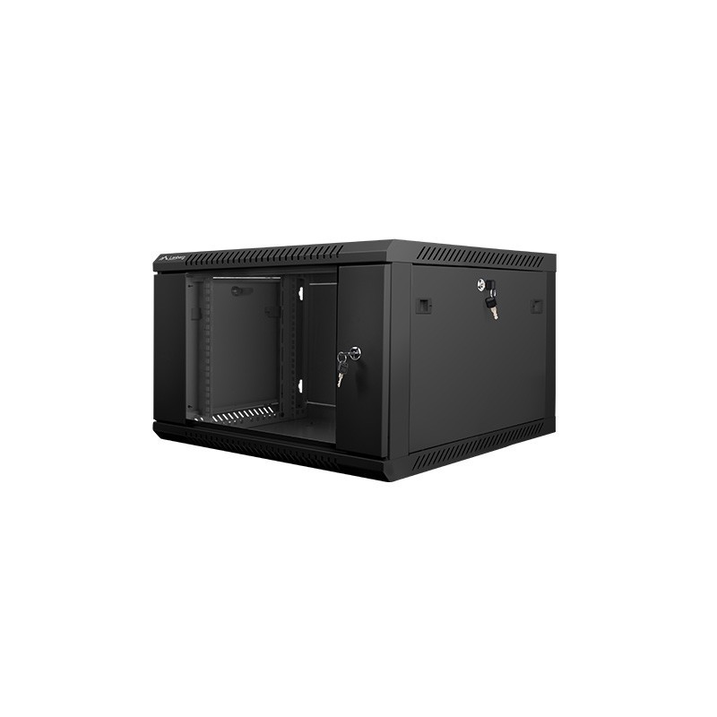 Armario rack lanberg 6u 600x600x368 auto ensamblado 19 pulgadas hasta 60 kg negro