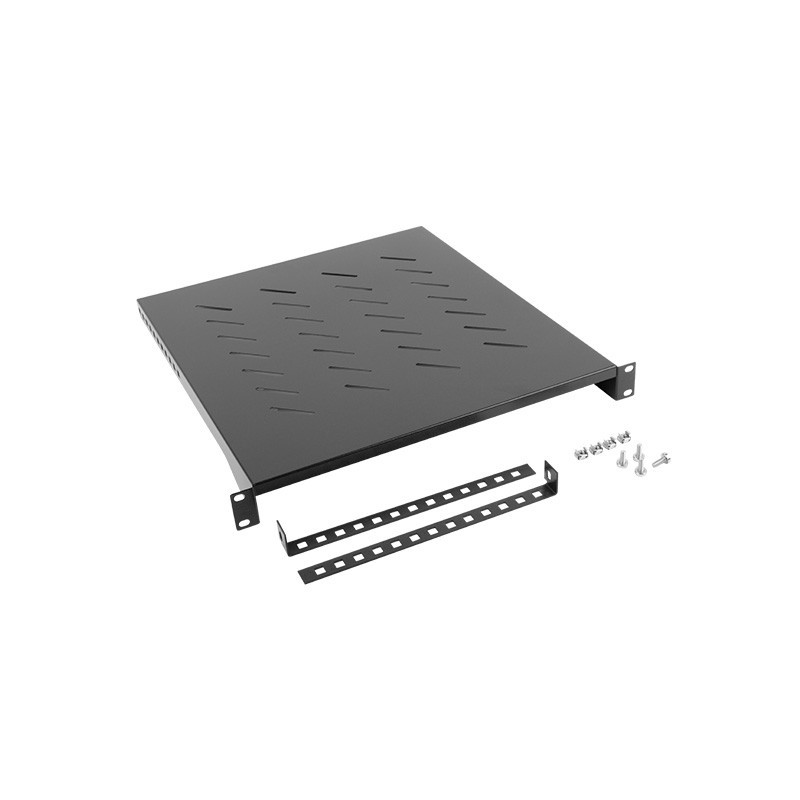 Bandeja lanberg fija 1u 483x500 mm hasta 25 kg rack de 19 negro