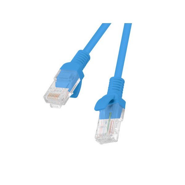 Cable red lanberg latiguillo cat.6 utp 1m azul fluke passed