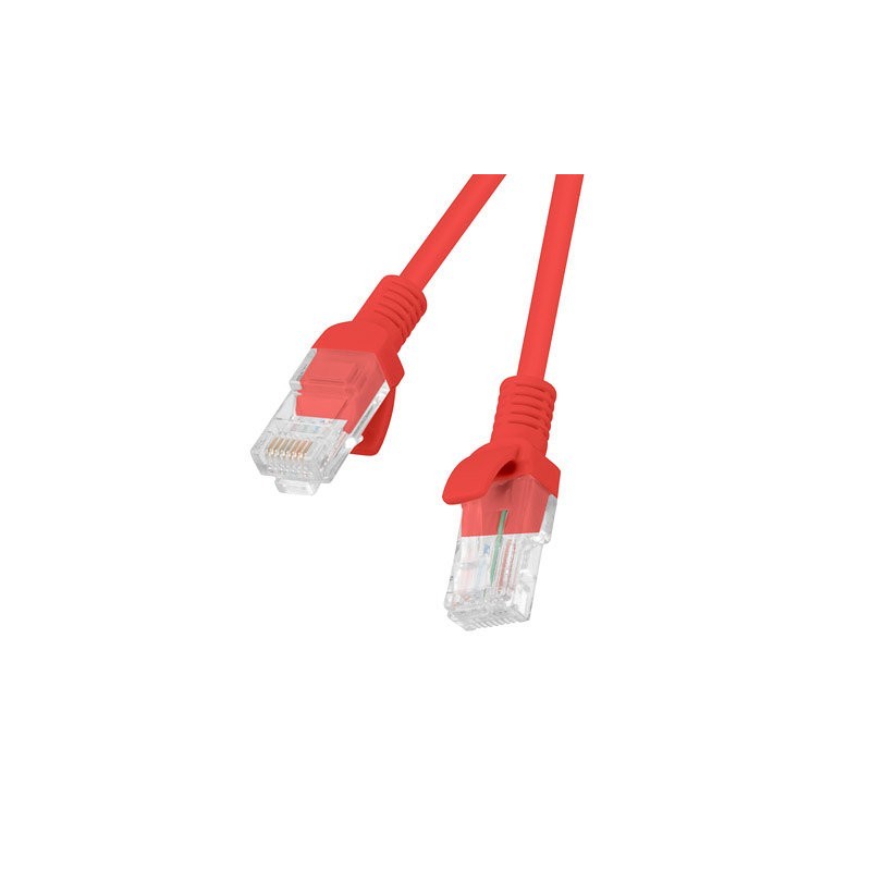 Cable red lanberg latiguillo cat.6 utp 0.5m rojo fluke passed