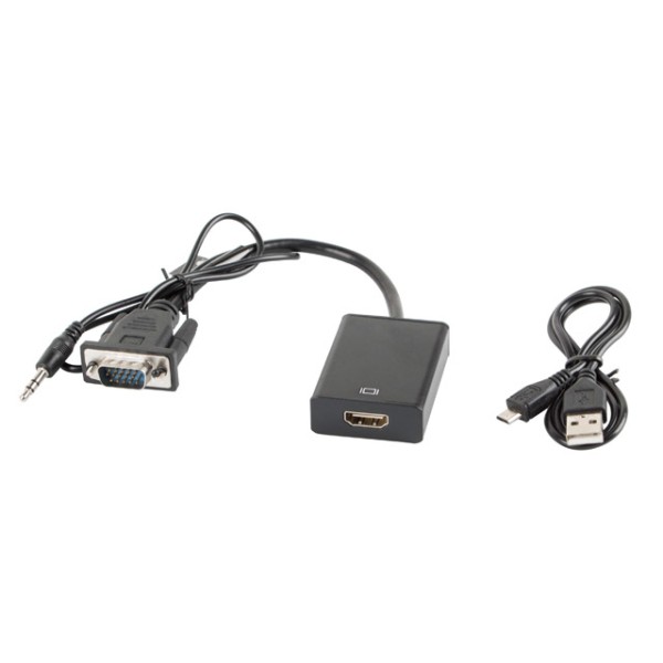 Adaptador lanberg vga macho+audio 3.5mm jack - hdmi hembra