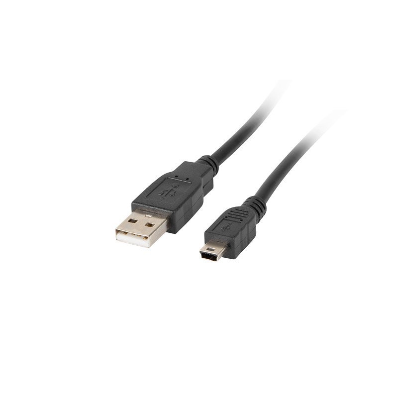 Cable usb lanberg 2.0 macho - mini usb macho ferrita 1.8m negro