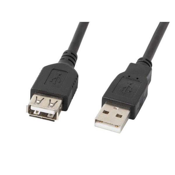 Cable alargador lanberg usb 2.0 macho hembra 5m negro