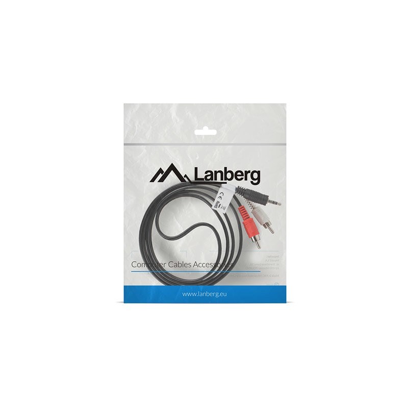 Cable estereo lanberg mini jack 3.5mm - 2x rca macho 1.5m