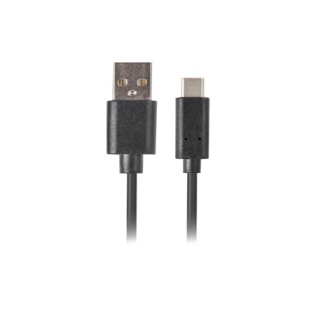 Cable usb lanberg 2.0 macho - usb tipo c macho quick charge 3.0 0.5m negro