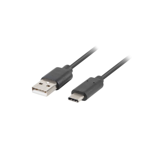 Cable usb lanberg 2.0 macho - usb tipo c macho quick charge 3.0 1.8m negro