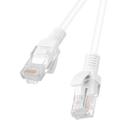Cable red lanberg latiguillo cat.6 u - utp 2m blanco fluke passed