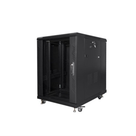 Armario lanberg rack 19 pulgadas 15u 600x800 flat pack black negro