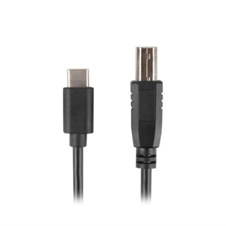 Cable usb tipo c a usb 2.0 tipo b lanberg 3m - macho - macho - negro
