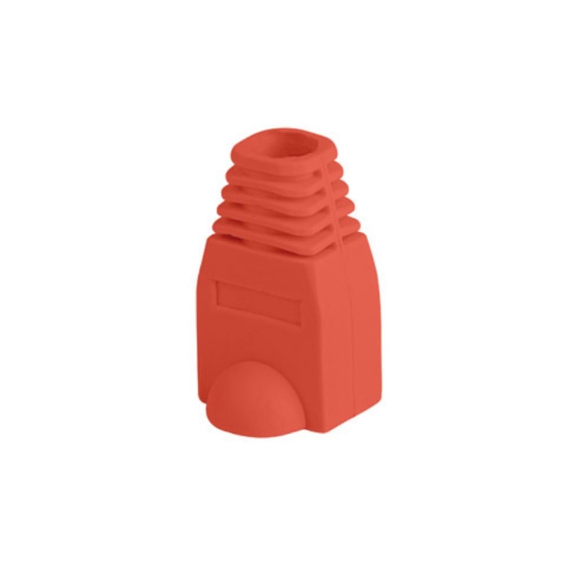Funda protectora lanberg plb - 1000 - r para conector rj45 pack de 100 unidades rojo