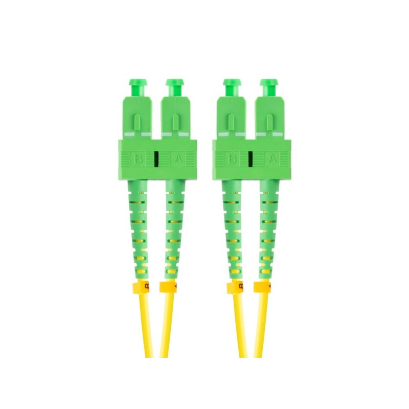 Latiguillo fibra optica sc - apc lanberg 2m mono duplex g657a1 lszh amarillo