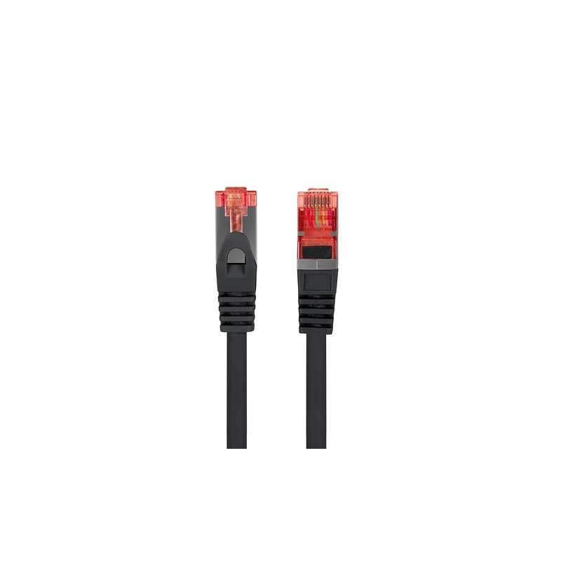 Cable red lanberg latiguillo cat.6 s - ftp lszh cu 1m negro fluke passed