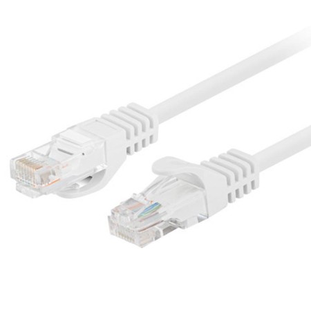 Cable red lanberg latiguillo cat.6 u - utp 0.25m blanco fluke passed 10 unidades