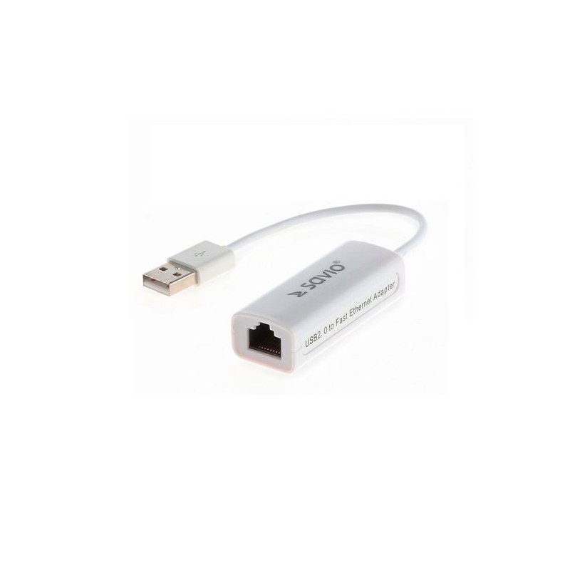 ADAPTADOR USB 2.0 A ETHERNET RJ45 SAVIO CL-24