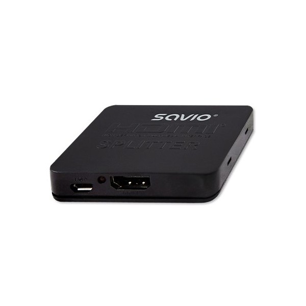 SPLITTER 1X2 HDMI 4K 3D SAVIO CL-93 NEGRO