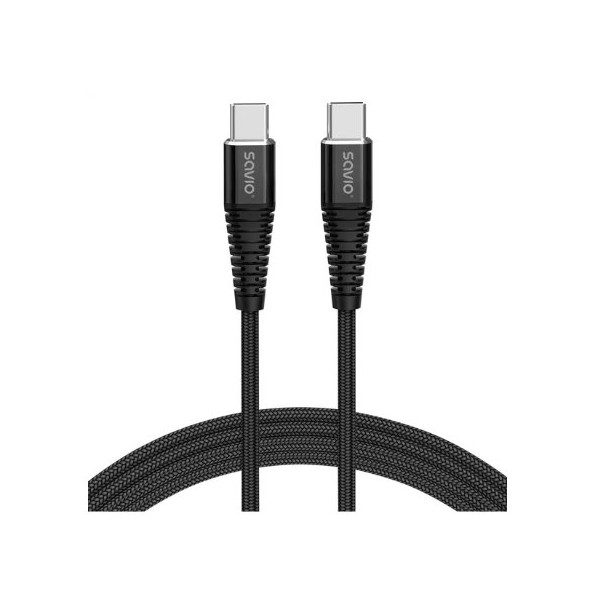 CABLE USB-C A USB-C SAVIO 5A 1M CL-159